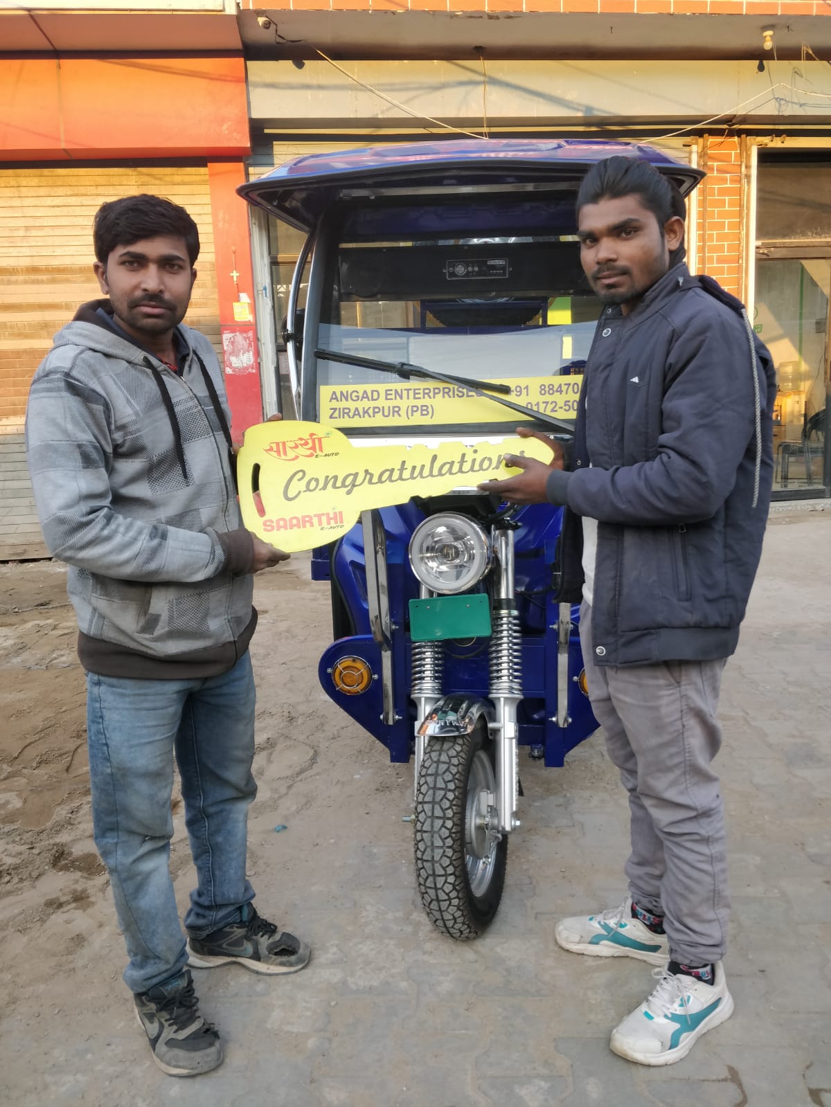 Own wheels, own future — happy Angad Enterprises customer in Zirakpur, PB