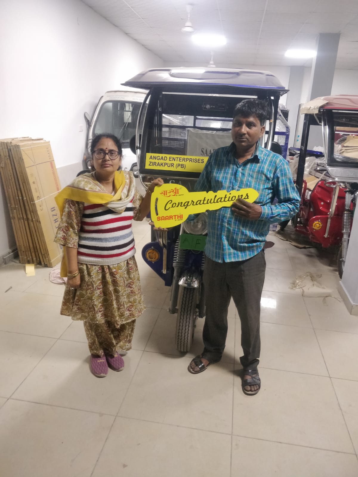 Family milestone — happy Angad Enterprises customer in Punjab